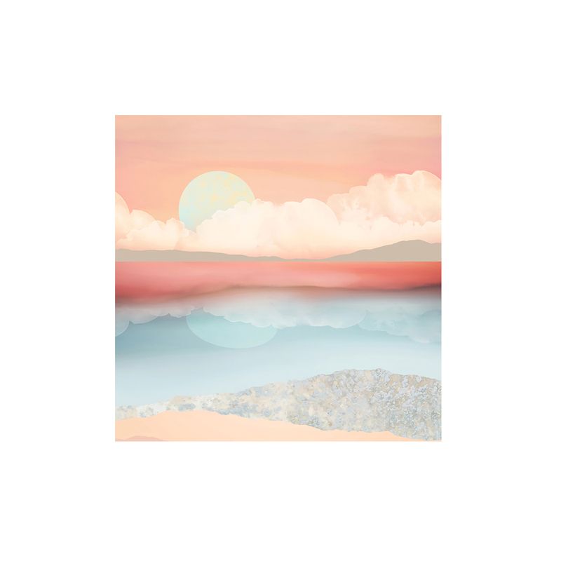 Toile imprimée de paysage de lever du soleil, couleur Pastel, décoration murale de Style artistique pour enfants, pour Studio
