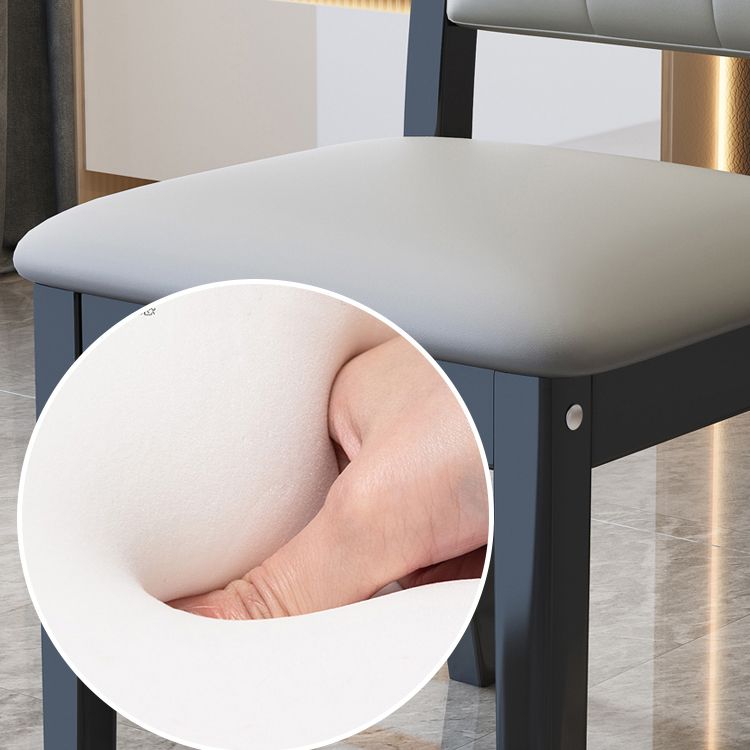 Nordic Style Wood Chair Open Back Dining Side Chair for Dinning Room
