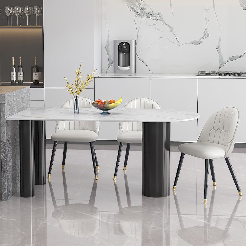 Metall moderne freie Form Esstisch Sintered Steintisch für Esszimmer und Küche