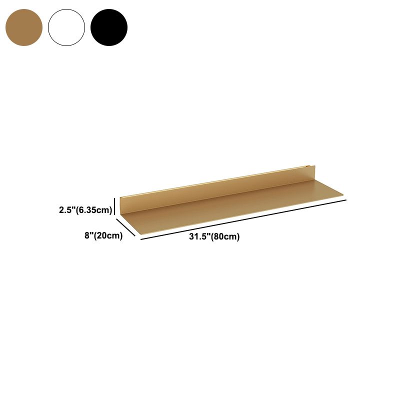 Modern Metal Floating Bookcase 2.36" H Living Room Book Shelf