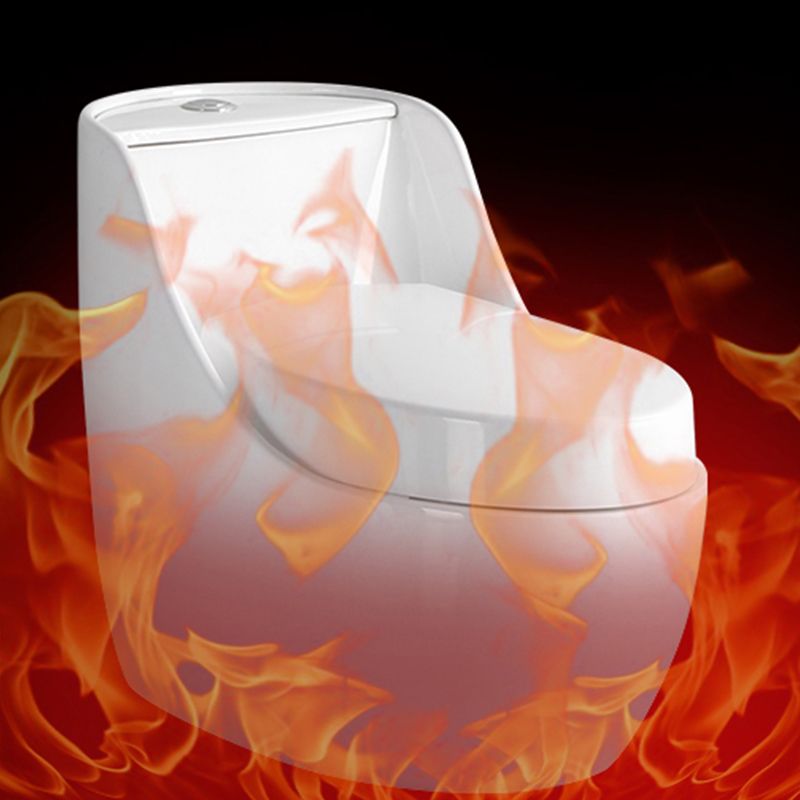 Contemporary Siphon Jet Toilet Bowl White Floor Mounted Urine Toilet for Washroom
