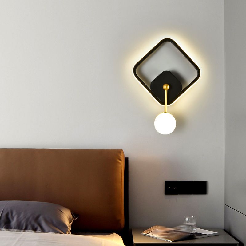 Contemporary Style Geometric Wall Mounted Lamps Metal 2 Lights Wall Mounted Lights