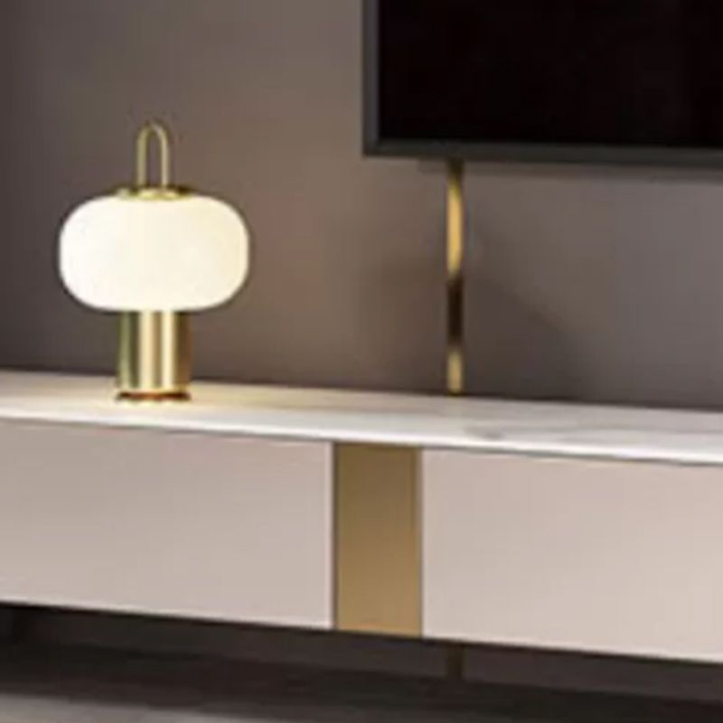 Stone Media Console Glam Media Console TV Stand for Living Room