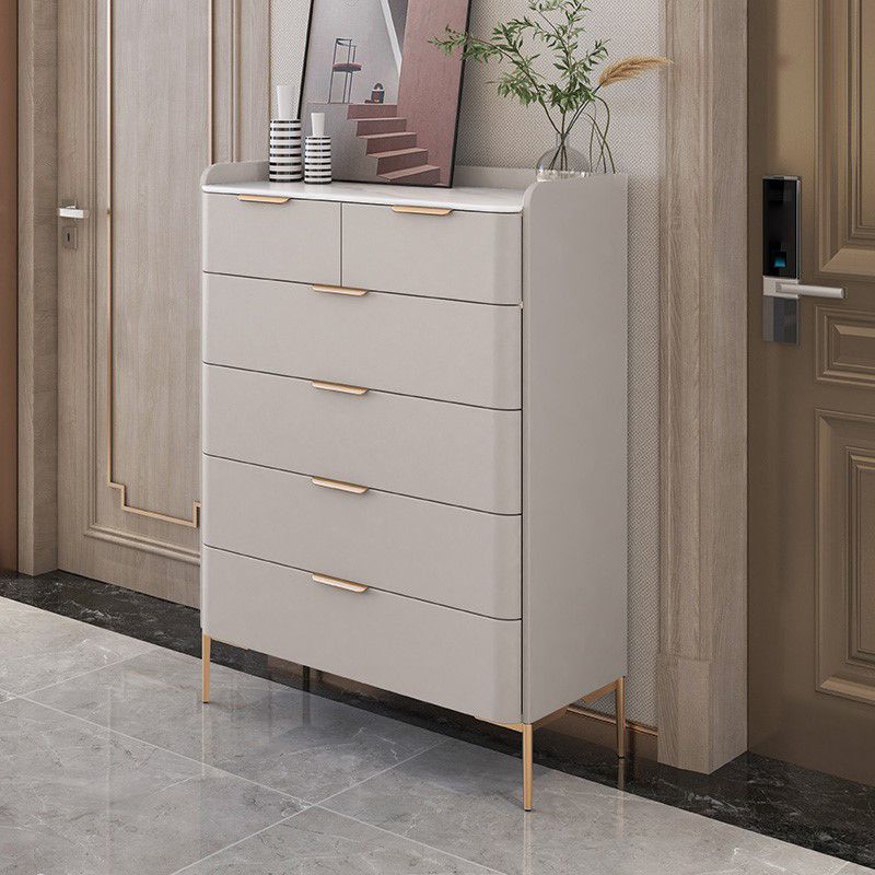 15.6-inch Width Stone Storage Chest Classic Glam Dresser with 4/5 Drawers