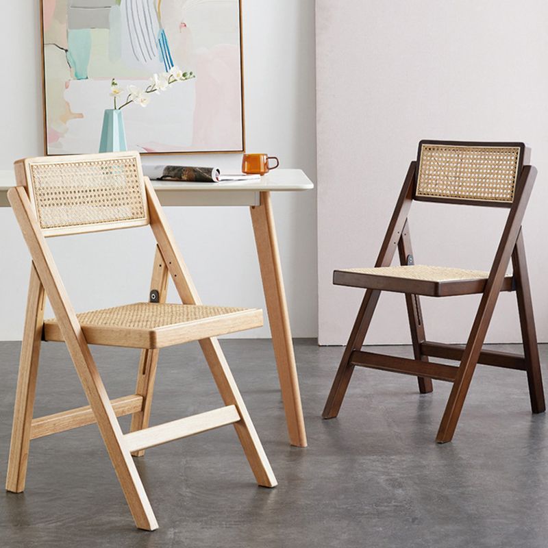 Industrial Side Chair Open Back Wood Folding Dining Chair for Home