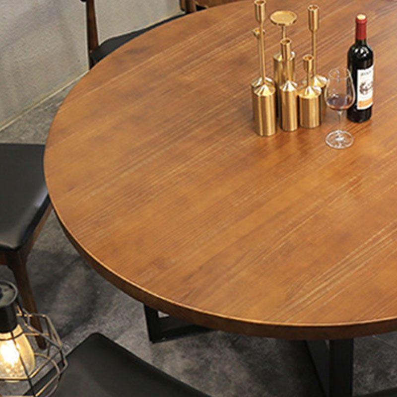 Modern 1/5/7 Pieces Dining Set Round Pine Wood Dining Table for Dining Room Kitchen