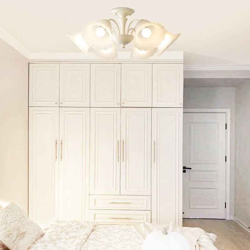 Nordic Flush Mount Light Creative Flush Mount Ceiling Light Fixture with Glass Shade