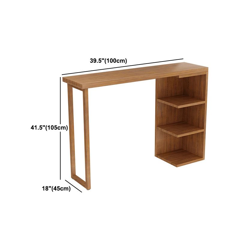 Industrial 1/2/3 Pieces Solid Wood Bar Table Set Fixed Counter Set for Home Use