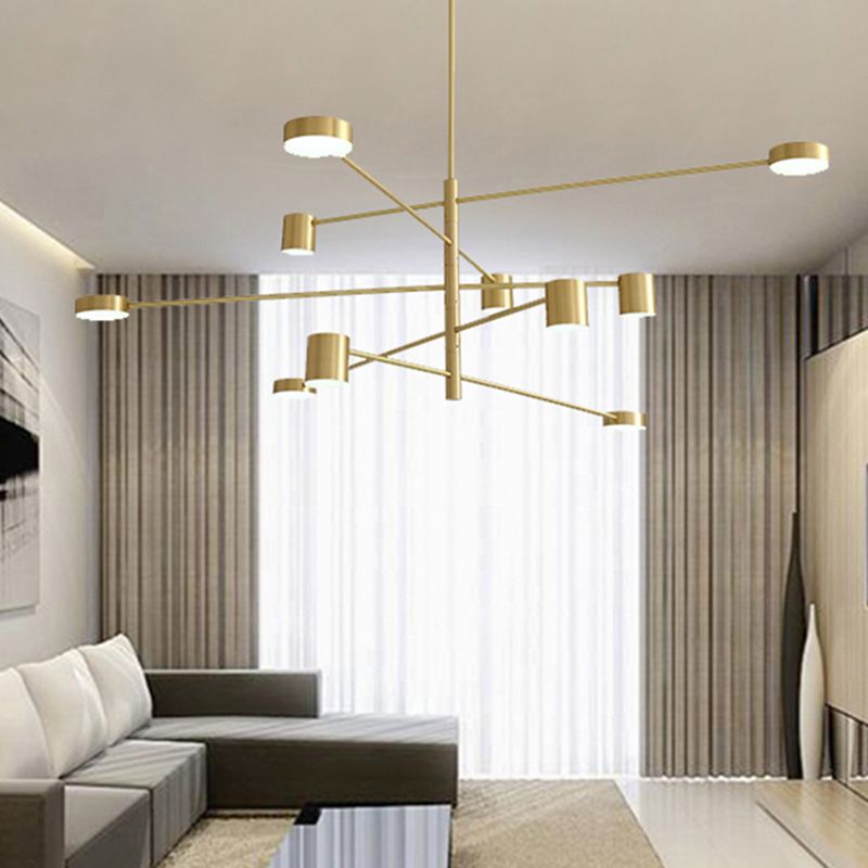 Modern Gold Multi Tier Chandelier Light Fixtures Restaurant Hanging Chandelier