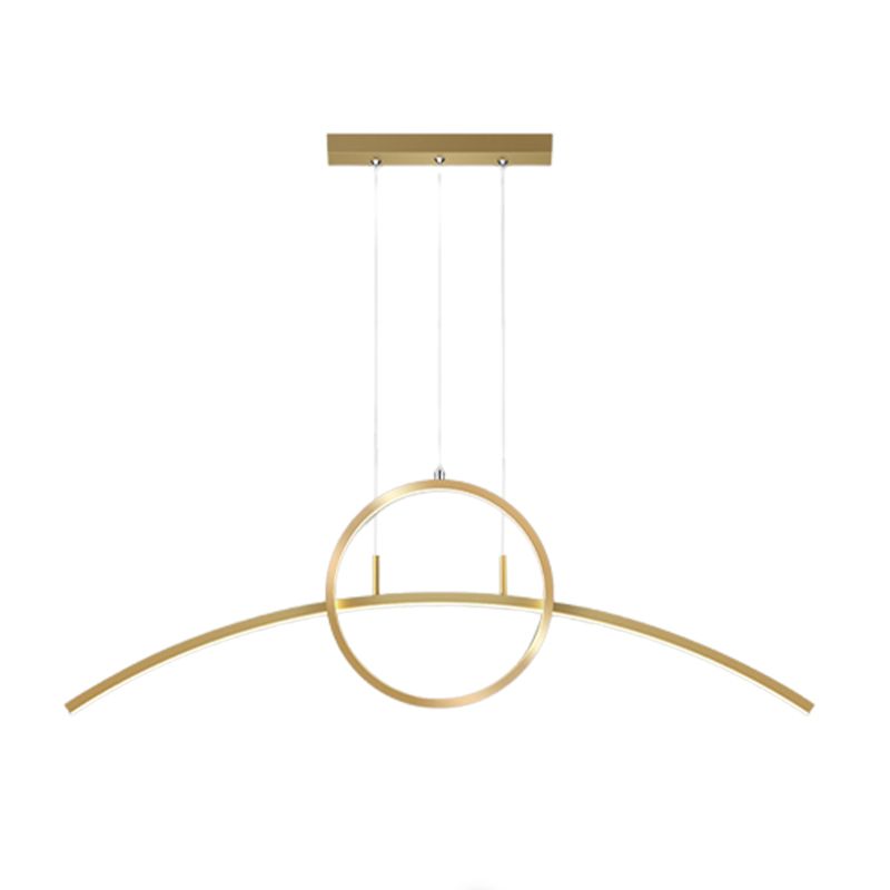 Metal Geometric Chandelier Light Fixtures Contemporary 2 Lights Pendant Light Kit