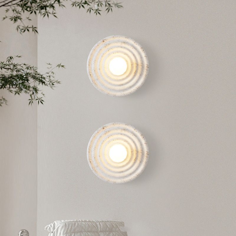 Industrial White Wall Light LED Flush Mount Wall Light for Foyer Home