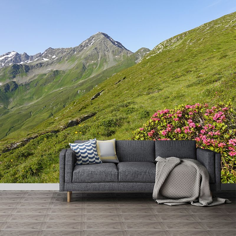 Mountains Wall Mural Decal Stain Resistant Wall Covering for Decoration