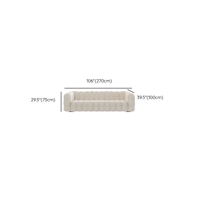 Solid Color Sofa Stationary Modern Square Arm Sofa for Living Room