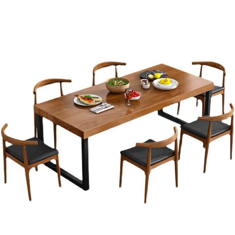 Industrial 1/2/7 Pieces Dinette Set Solid Wood Dining Table and Chairs