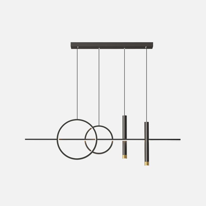 Lámpara de 5 cables de geometría de geometría moderna Lámpara de 5 cabezas de restaurante con sombra de gel de sílice