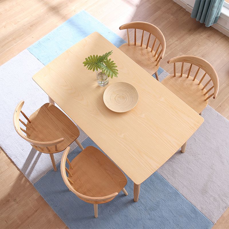 Contemporary Style Dining Wooden Chair Kitchen Wingback Armless Chairs