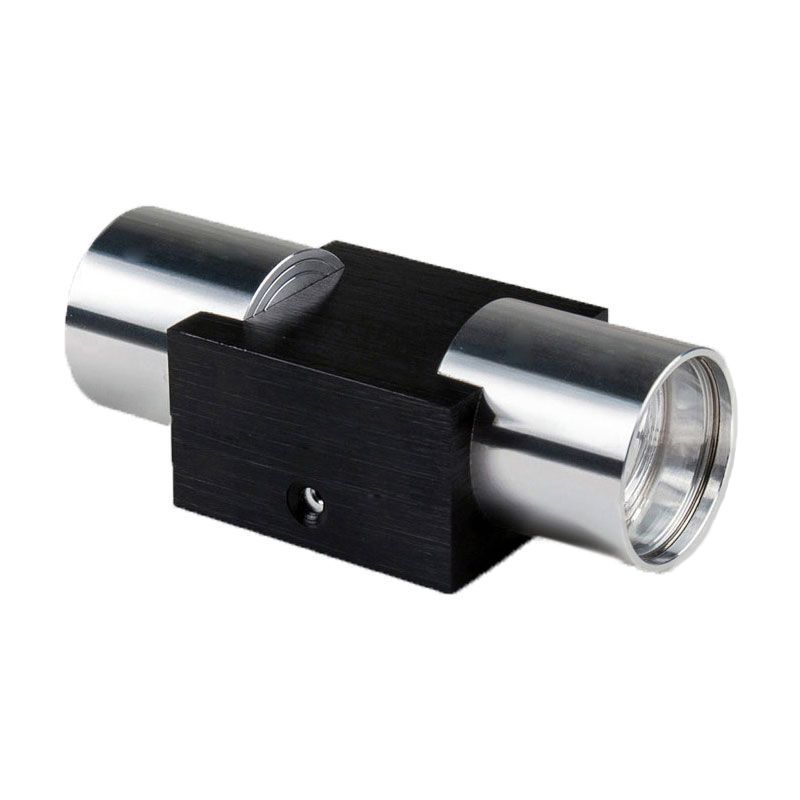 Cylindrical Up Down Wall Sconce Modern Aluminum Clubhouse Hallway Wall Light in Black-Silver