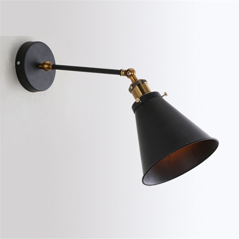 Amplia de pared extensible en negro en el estilo industrial de la pared de hierro forjado de estilo vintage para el lugar comercial