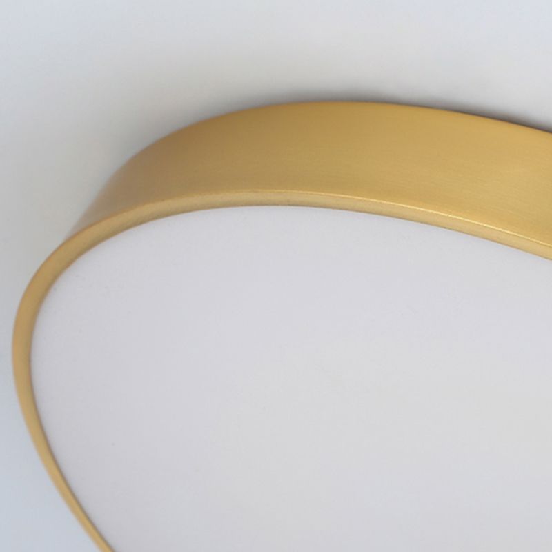 Geometry Shape LED Ceiling Lamp Modern Copper Flush Mount for Balcony