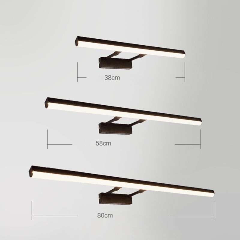 Moderno stile minimalista aerodinamico aerodinamico aerodinamico illuminazione con applique in alluminio per bagno per bagno