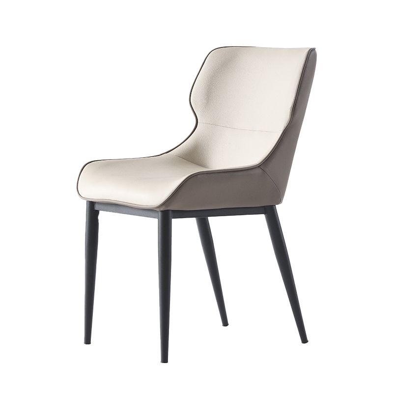 Dining Room Upholstered Chair Home Wingback Faux Leather Dining Chair