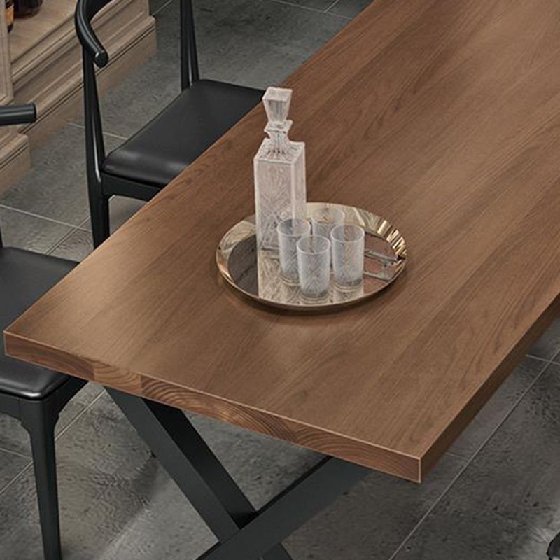 Industrial Dinner Room Dining Table Kitchen Pine Solid Wood Dining Table