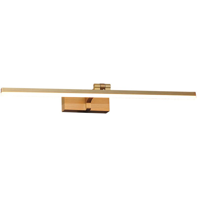 Linear Metal Wall Light Fixture Modern Style 1-Light Mirror Wall Mount Lighting