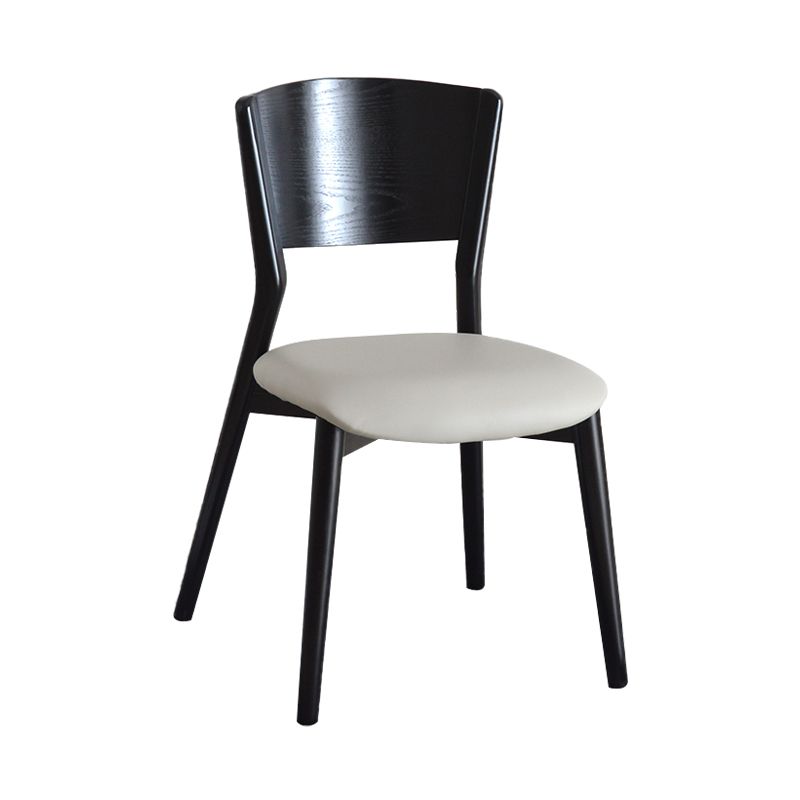 Industrial Dining Chair Open Back Side Chair with Wood Legs for Home Use