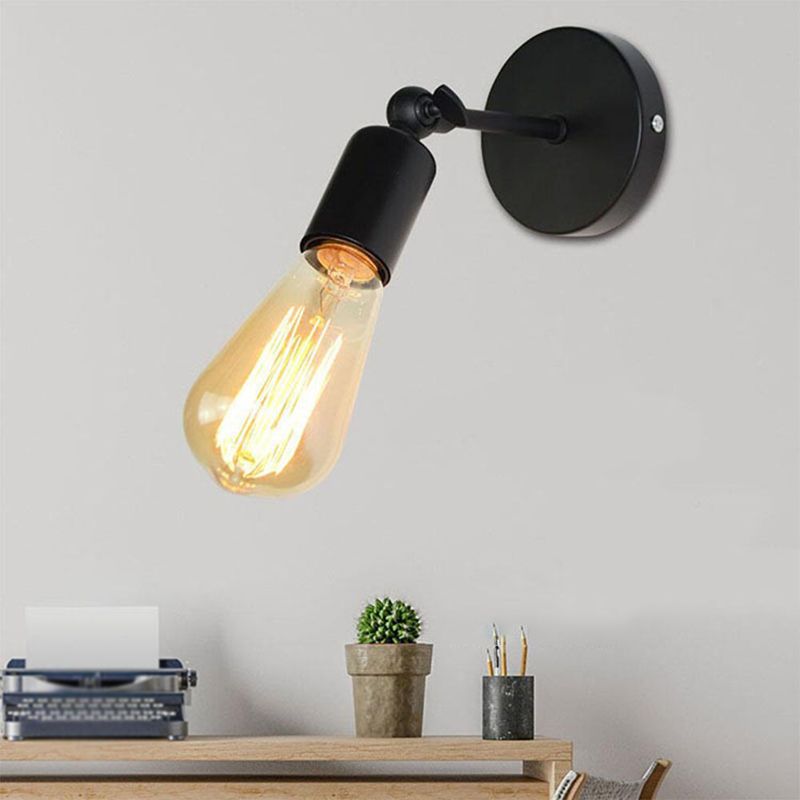 Industrial Black Wall Light Metal Lighting for Home Living Room