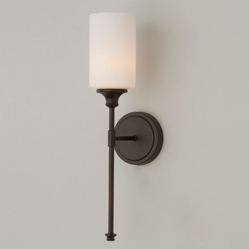 Glass Cylinder Wall Lighting Modern Style 1 Light Wall Lighting Fixtures