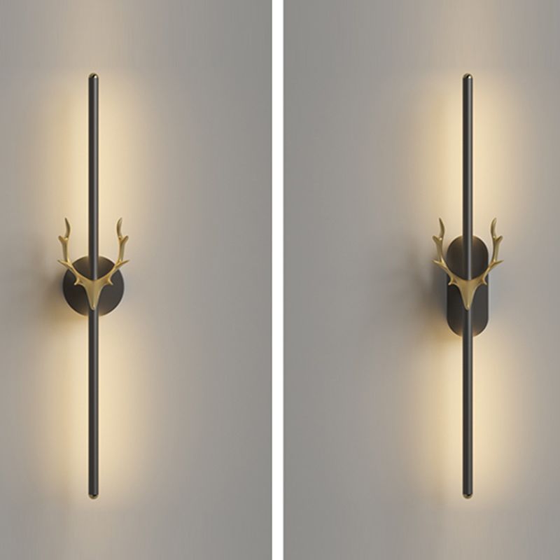 Metal Linear Shape Wall Mount Lighting Modern 1-Light Wall Mounted Light Fixture