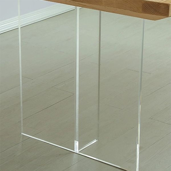 Rectangle Dining Table Modern Style Solid Wood Dinner Table for Home Kitchen