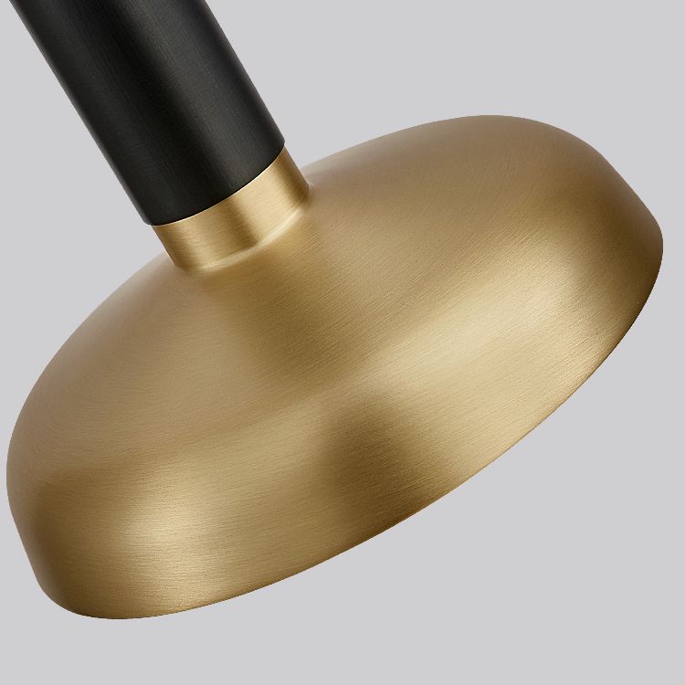 Moderne luxuriöse Single -Anhänger Leichte Kupferstange Hängelampe in Schwarz und Gold