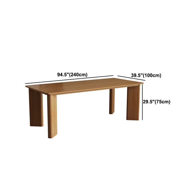 Modern Simple Solid Wood Table for Restaurant Rectangle Table with 4 Legs