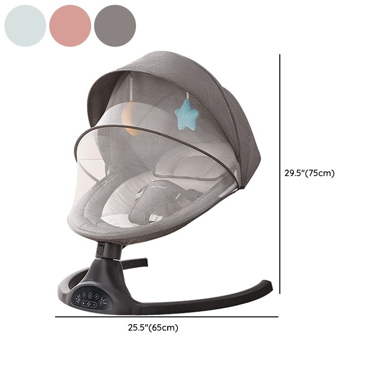 Portable Oval Crib Cradle Metal Moses Basket with Upholstered for Baby