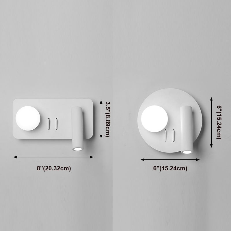 Idées d'éclairage mural géométrique blanc moderne