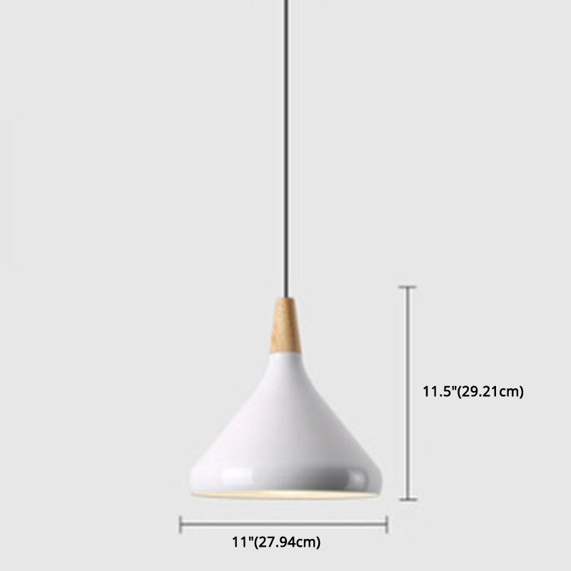 Multi Color Optional Simplicity Pendant Light Nordic Macaroon Aluminum Lampshade 1-Light Hanging Light for Kitchen