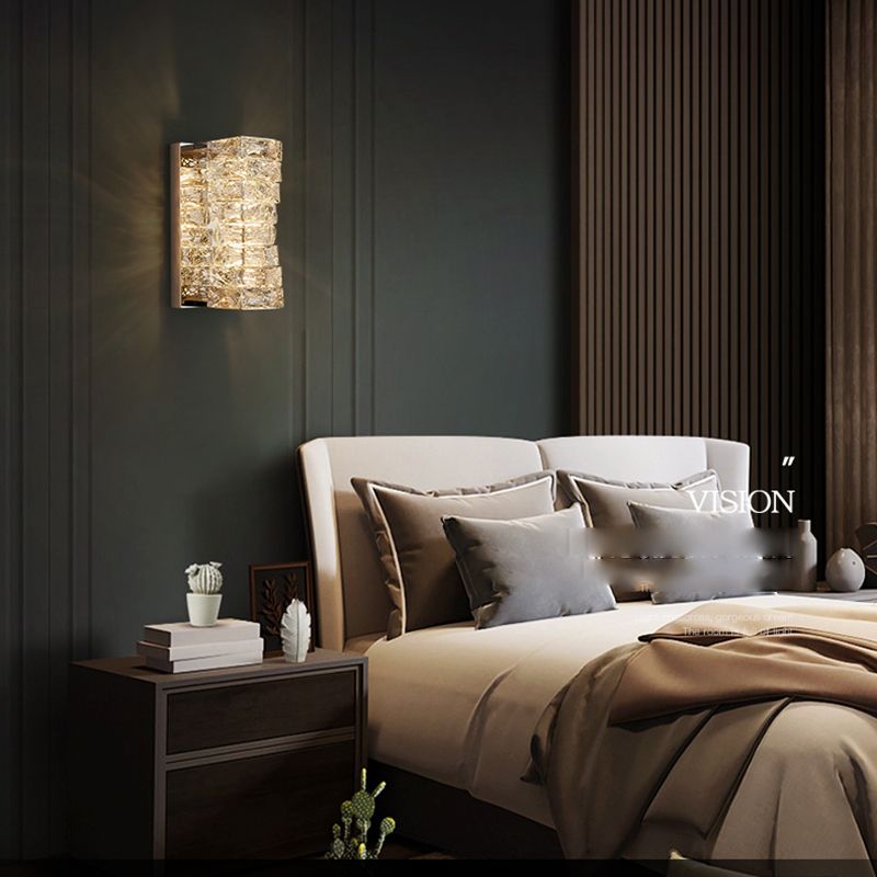 Postmoderne Wandleuchte Beleuchtung Kristallwand montiertes Lichter für Schlafzimmer Wohnzimmer