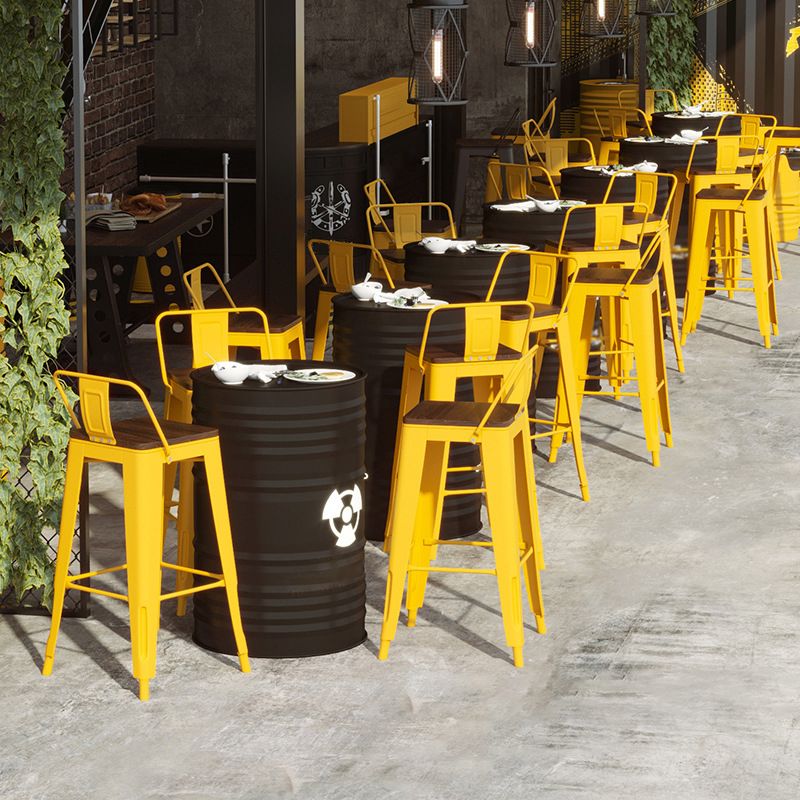 1/2/4 Pieces Industrial Bar Stool and Table Set Metal Bar Table Set