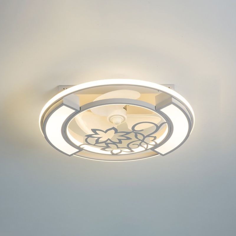 Moderne Deckenventilator Lampe Nordic Acryl Schlafzimmer Wohnzimmer Halbflush Mount Deckenleuchte