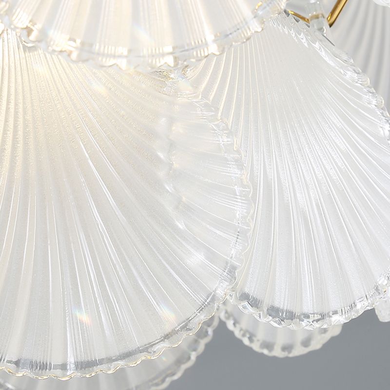 Luces colgantes de forma única luces de lámpara de vidrio de estilo moderno en oro