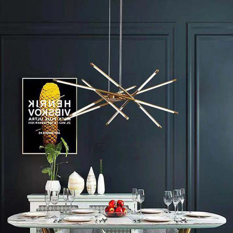 Minimalismo de lámpara de oro Luz Multi Light Light para sala de estar para sala de estar