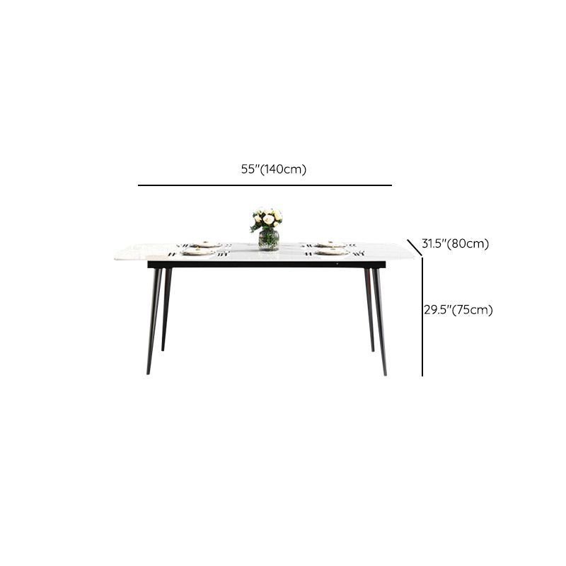 Industrial Style Kitchen Dining Room Table Metal Base Dining Table