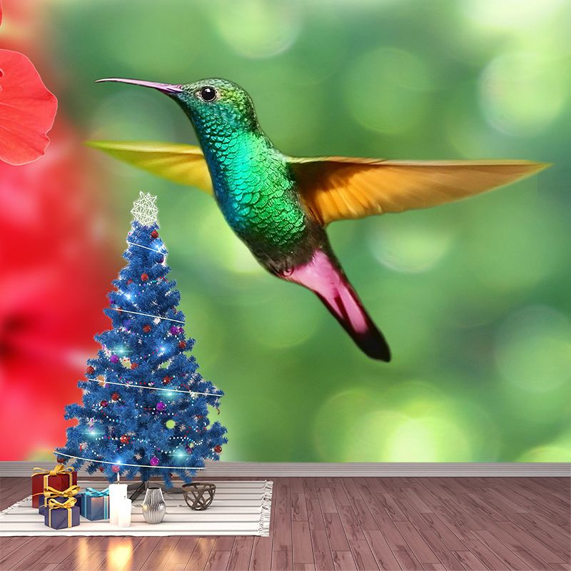 Hummingbird Wall Mural Wallpaper Mildew Resistant Wall Covering for Decoration