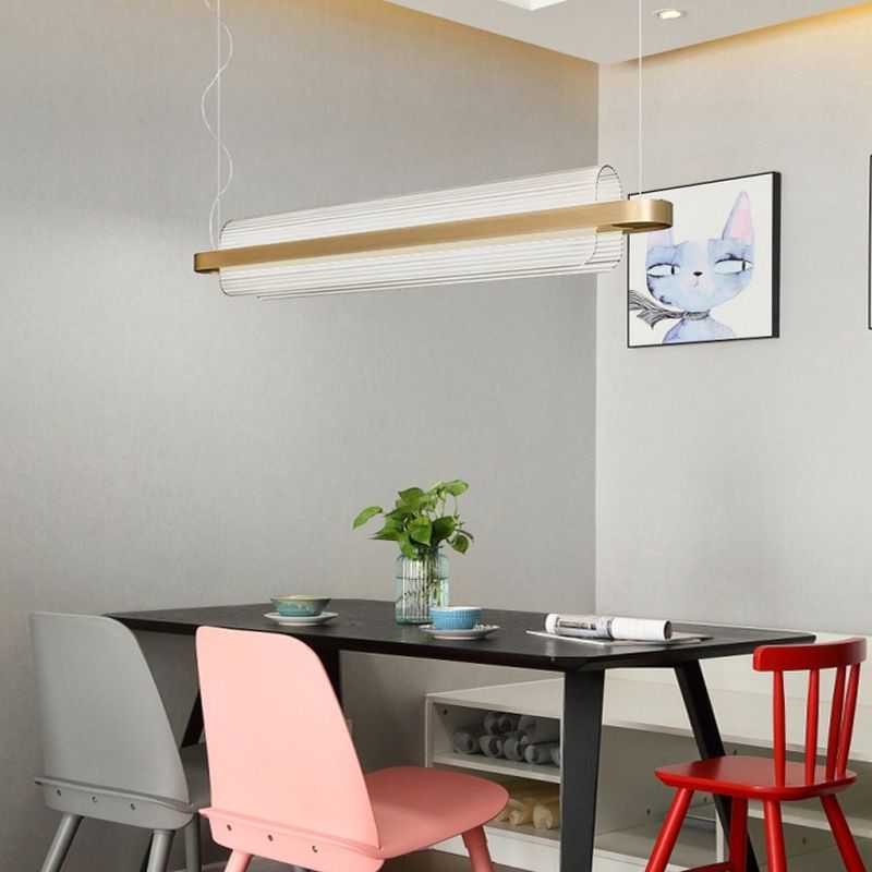 Curl Hanging Island Lights Ultra-Contemporary Acrilic lampadario Acriffetti di illuminazione per il ristorante