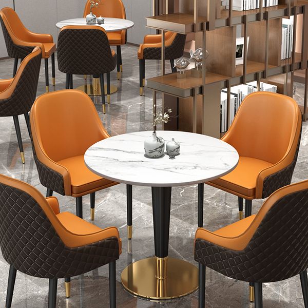 Modern Style Round Dining Table Sintered Stone Table for Dining Room