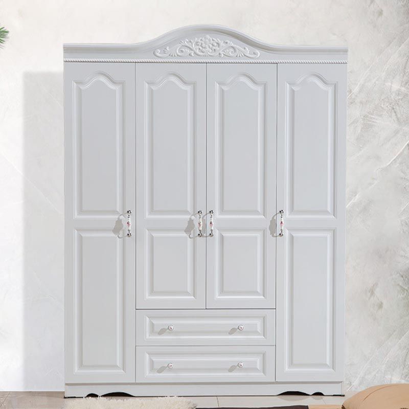 Manufactured Wood White Storage Cabinet French Country Cabinet with Drawers