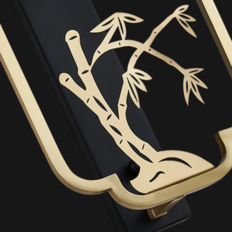 New Chinese Style Copper Wall Light Glass Shade Bulb Wall Lamp for Living Room