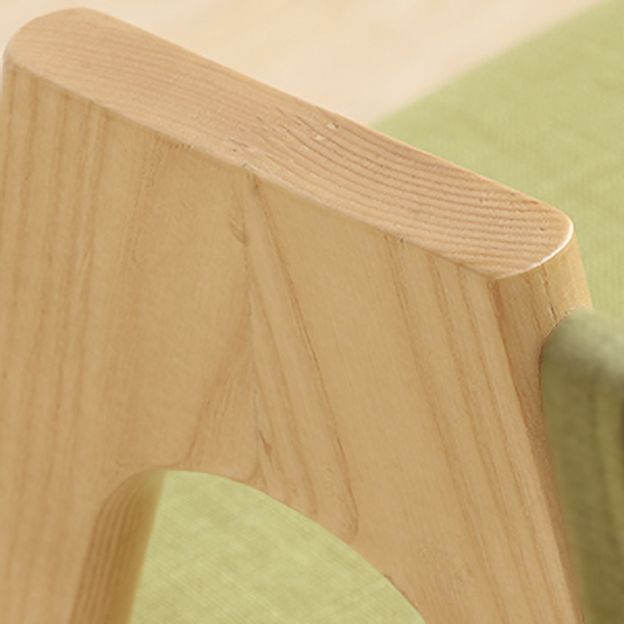 Sillas de comedor modernas Sillón tapizado con patas de madera (juego de 2)
