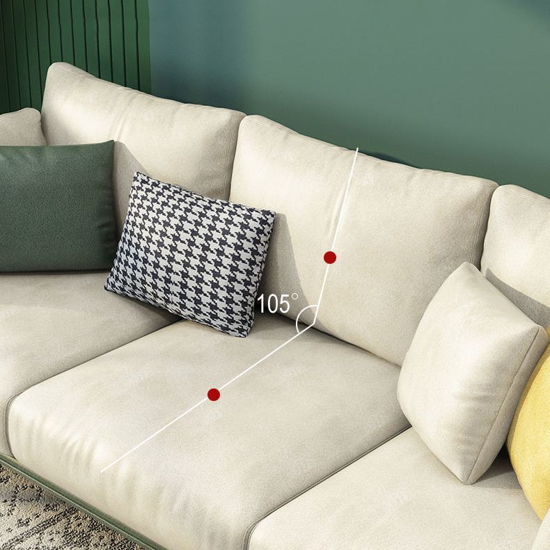 3 Seater 33.4"H Faux Leather Square Arm Sofa for Living Room